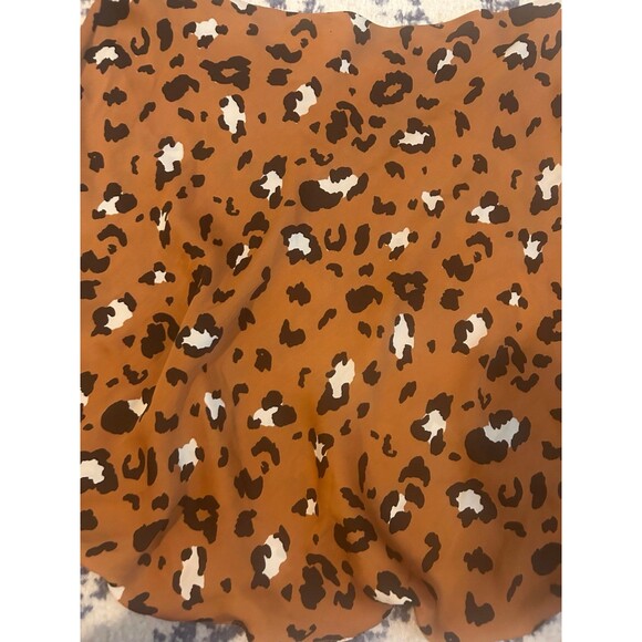 Urban Outfitters Leopad Print Swingy Satin Mini Skirt - Picture 3 of 4